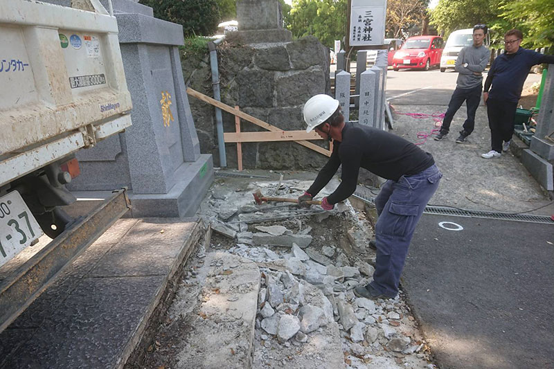 三宮神社 基礎工事