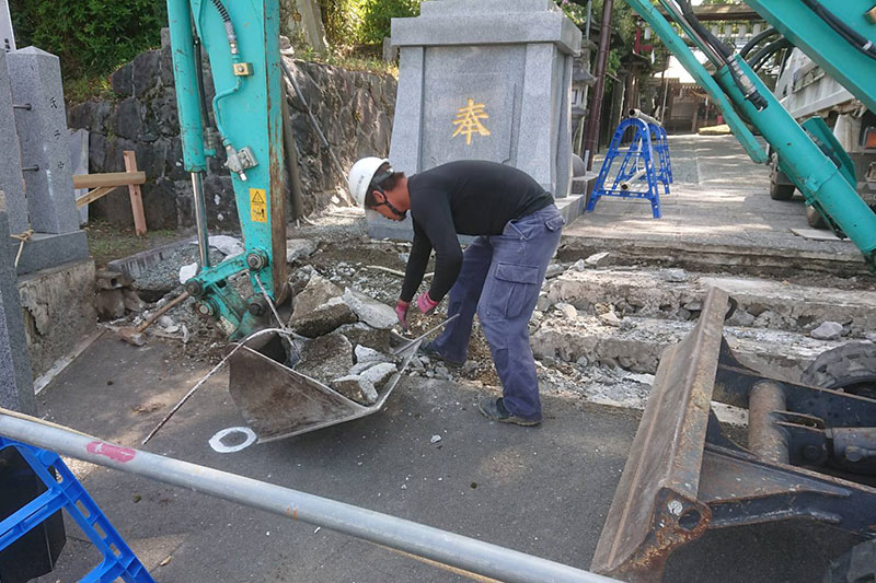 三宮神社 基礎工事